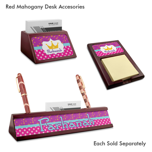 Sparkle & Dots Mahogany Desk Accessories