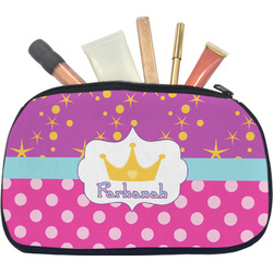 Sparkle & Dots Makeup / Cosmetic Bag - Medium (Personalized)