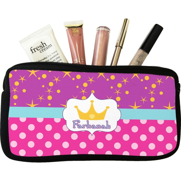 Custom Sparkle & Dots Makeup / Cosmetic Bag - Small (Personalized)