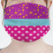 Sparkle & Dots Mask - Pleated (new) Front View on Girl