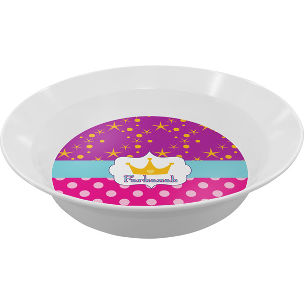 Custom Sparkle & Dots Melamine Bowl - 12 oz (Personalized)