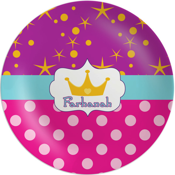 Custom Sparkle & Dots Melamine Plate (Personalized)