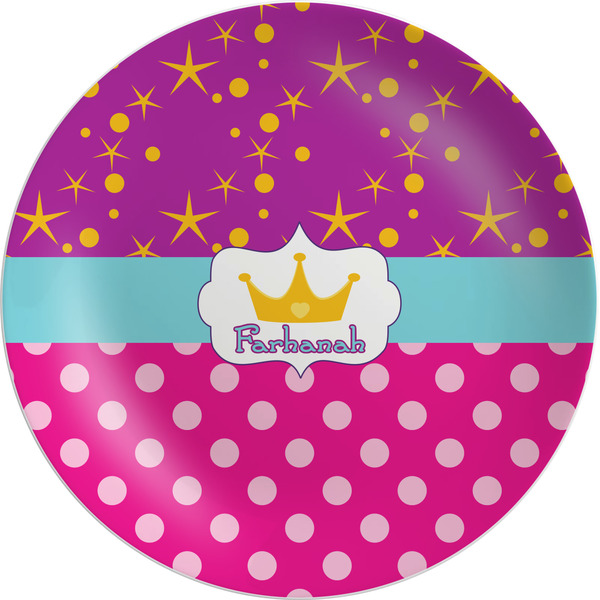 Custom Sparkle & Dots Melamine Plate - 10" (Personalized)
