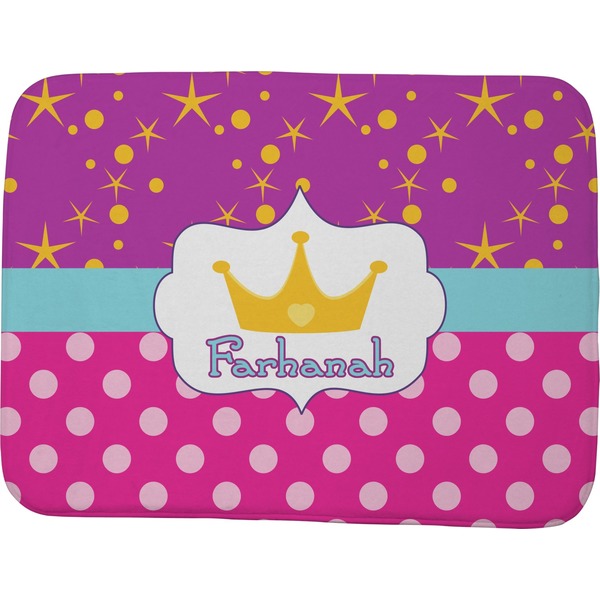 Custom Sparkle & Dots Memory Foam Bath Mat - 48"x36" (Personalized)