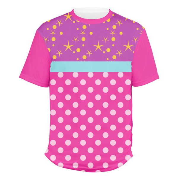 Custom Sparkle & Dots Men's Crew T-Shirt - X Large