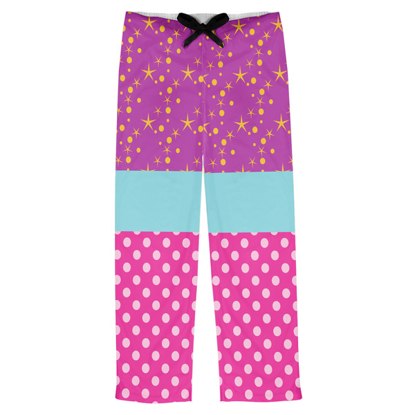 Custom Sparkle & Dots Mens Pajama Pants - XS