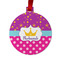 Sparkle & Dots Metal Ball Ornament - Front