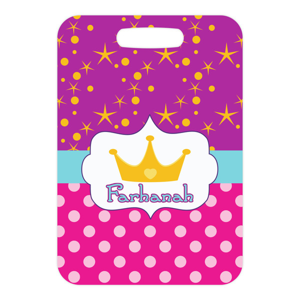 Sparkle & Dots Metal Luggage Tag - Front Without Strap