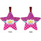 Sparkle & Dots Metal Star Ornament - Front and Back