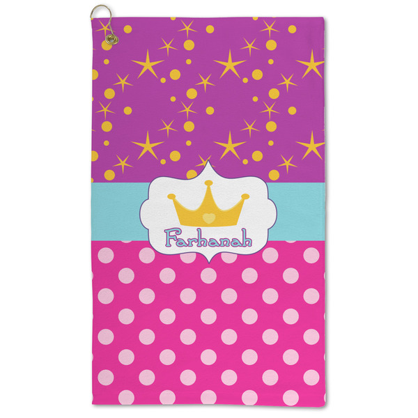 Custom Sparkle & Dots Microfiber Golf Towel (Personalized)