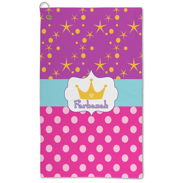 Custom Sparkle & Dots Microfiber Golf Towel - Large (Personalized)