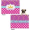 Sparkle & Dots Microfleece Dog Blanket - Regular - Front & Back