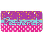 Sparkle & Dots Mini/Bicycle License Plate (2 Holes) (Personalized)