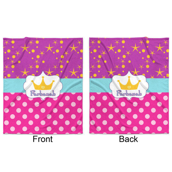 Sparkle & Dots Minky Blanket - 50"x60" - Double Sided - Front & Back