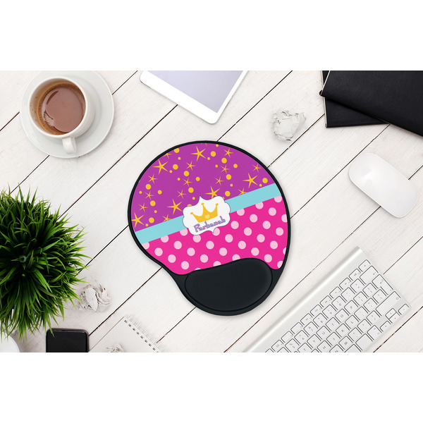Sparkle & Dots Mouse Pad with Wrist Rest - LIFESYTLE 1