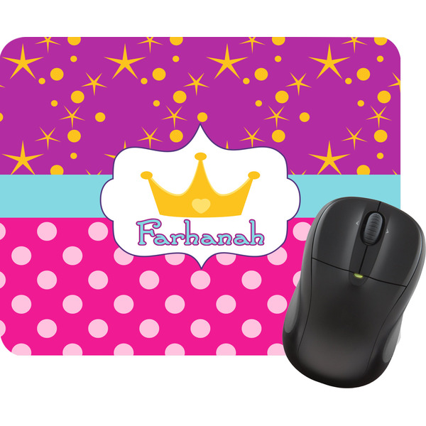Custom Sparkle & Dots Rectangular Mouse Pad (Personalized)