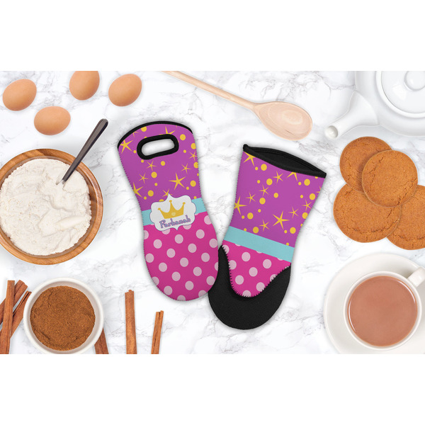 Sparkle & Dots Neoprene Oven Mitt - Lifestyle Image