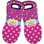 Sparkle & Dots Neoprene Oven Mitts - Set of 2 w/ Name or Text