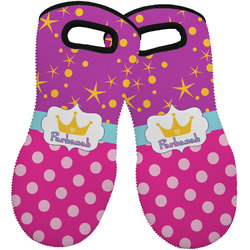 Sparkle & Dots Neoprene Oven Mitts - Set of 2 w/ Name or Text