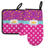Sparkle & Dots Left Oven Mitt & Pot Holder Set w/ Name or Text