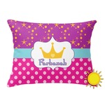 Sparkle & Dots Outdoor Throw Pillow (Rectangular) (Personalized)