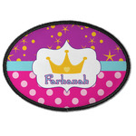 Sparkle & Dots Iron On Oval Patch w/ Name or Text