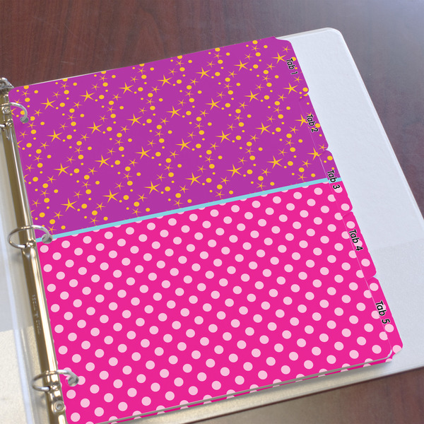 Sparkle & Dots Page Dividers - Set of 5 - In Context