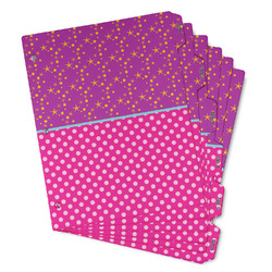 Sparkle & Dots Binder Tab Divider - Set of 6 (Personalized)