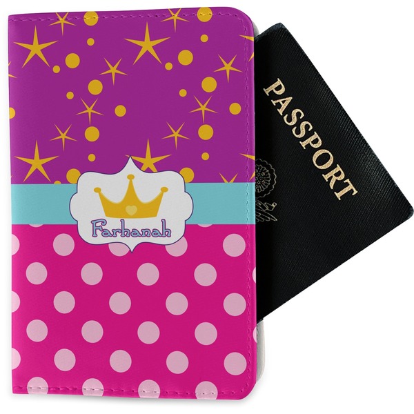Custom Sparkle & Dots Passport Holder - Fabric (Personalized)