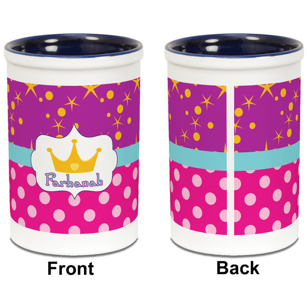 Sparkle & Dots Pencil Holder - Blue - approval