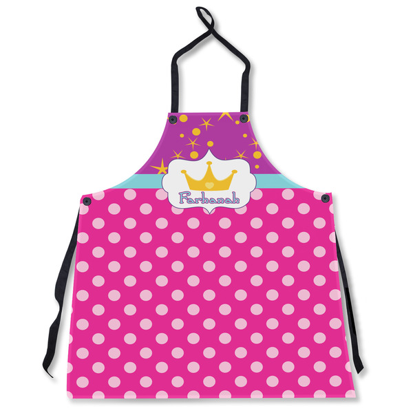 Custom Sparkle & Dots Apron Without Pockets w/ Name or Text