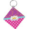 Sparkle & Dots Diamond Plastic Keychain w/ Name or Text