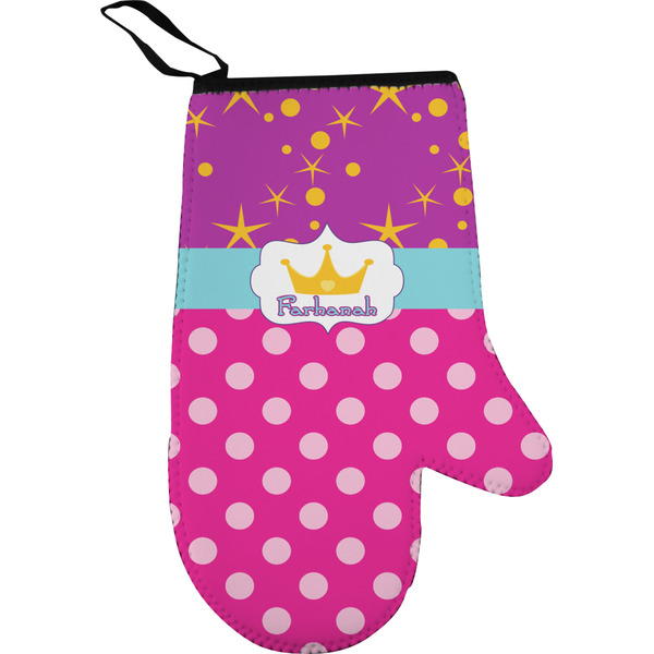 Custom Sparkle & Dots Oven Mitt (Personalized)