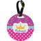 Sparkle & Dots Personalized Round Luggage Tag