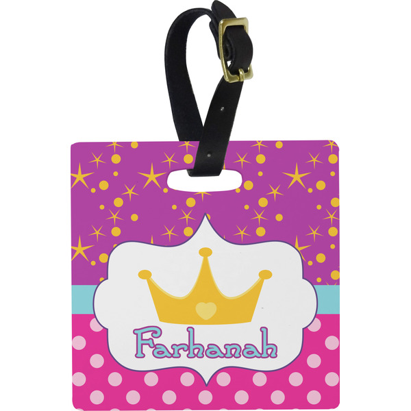 Sparkle & Dots Personalized Square Luggage Tag