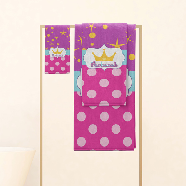 Sparkle & Dots Personalized Towel Set