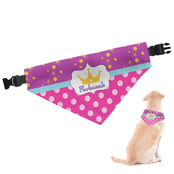 Custom Sparkle & Dots Dog Bandana - XLarge (Personalized)