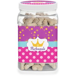 Sparkle & Dots Dog Treat Jar (Personalized)