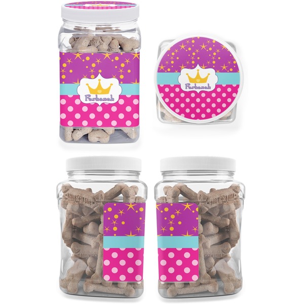 Sparkle & Dots Pet Treat Jar - Multiple Angles