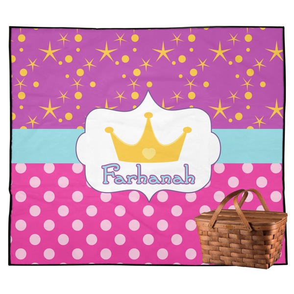 Custom Sparkle & Dots Outdoor Picnic Blanket (Personalized)