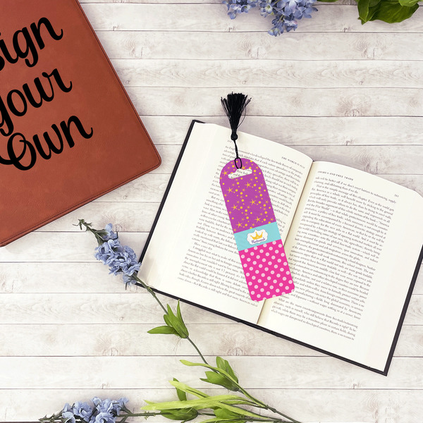 Sparkle & Dots Plastic Bookmarks - In Context