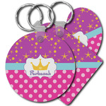 Sparkle & Dots Plastic Keychain (Personalized)