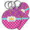 Sparkle & Dots Plastic Keychain (Personalized)