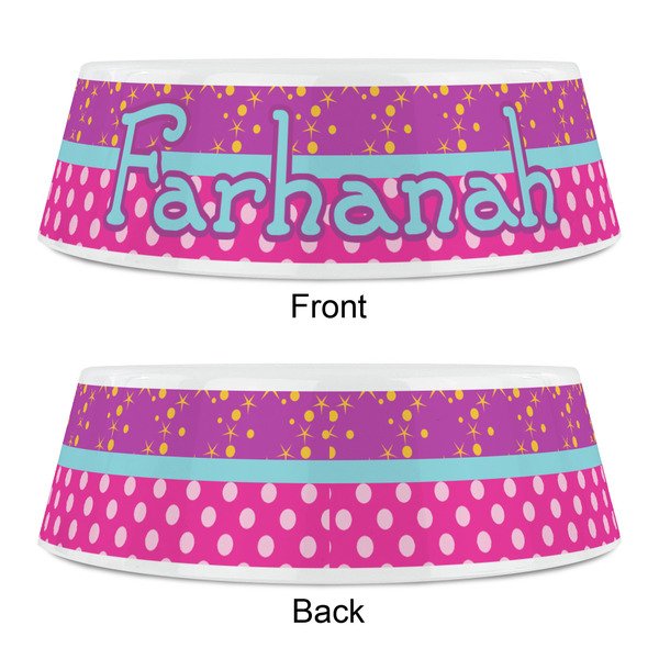 Sparkle & Dots Plastic Pet Bowls - Small - APPROVAL