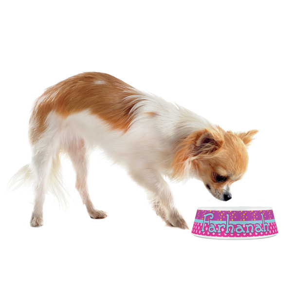 Sparkle & Dots Plastic Pet Bowls - Small - LIFESTYLE