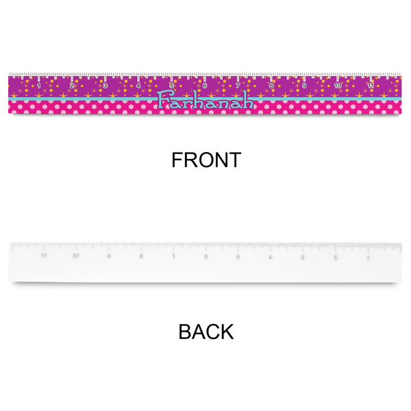 Sparkle & Dots Plastic Ruler - 12" - APPROVAL