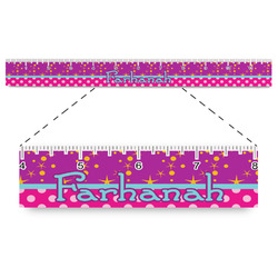 Sparkle & Dots Plastic Ruler - 12" (Personalized)