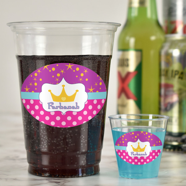 Sparkle & Dots Plastic Shot Glasses - In Context