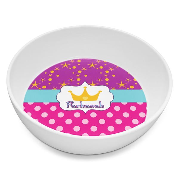 Custom Sparkle & Dots Melamine Bowl - 8 oz (Personalized)