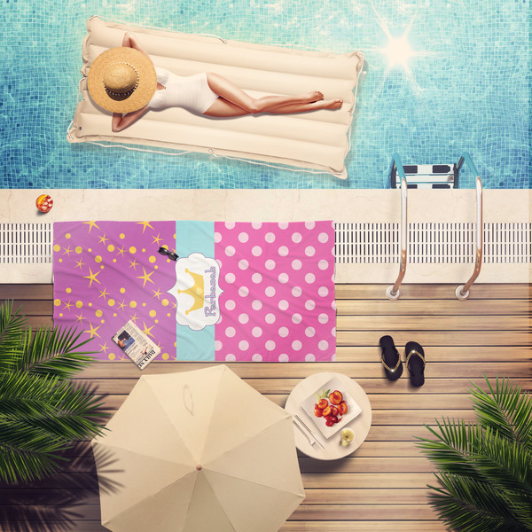 Sparkle & Dots Pool Towel Lifestyle
